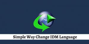 Simple Way Change IDM Language